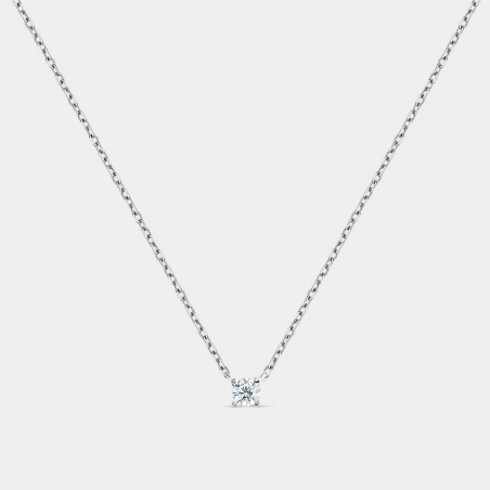 Collar Itemporality Plata Y Circonita 4 Garras SNL-101-026-03