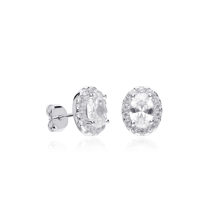 Pendientes Plata primera ley y circonitas "Eyre"