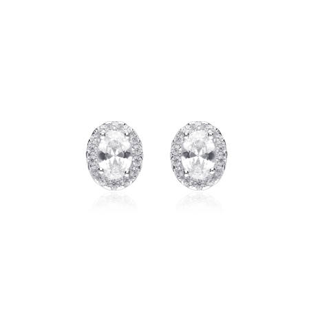 Pendientes Plata primera ley y circonitas "Eyre"