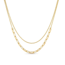 Collar Itemporality Plata Baño Oro Doble SNL-200-108-UU