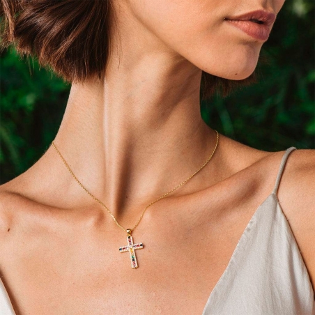 Collar Itemporality  Cruz Circonitas Multicolor SNL-299-001-UU