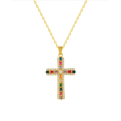 Collar Itemporality  Cruz Circonitas Multicolor SNL-299-001-UU