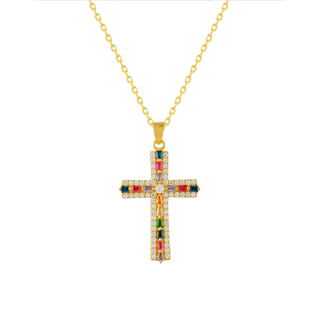 Collar Itemporality  Cruz Circonitas Multicolor SNL-299-001-UU