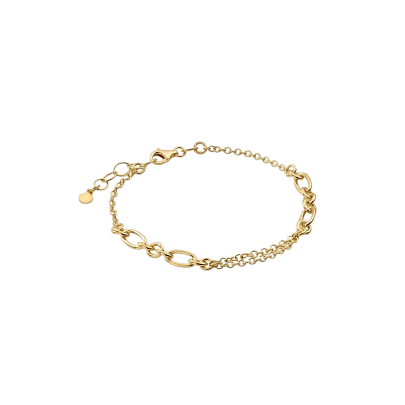 Pulsera Itemporality Baño Oro Eslabones Ovalados SBR-200-086-UU