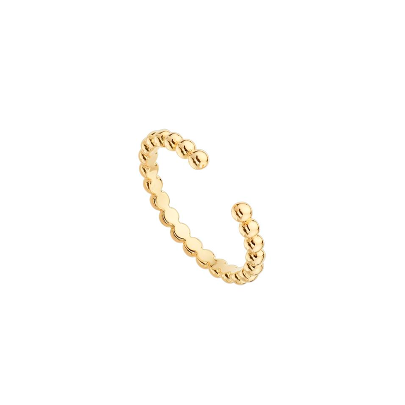 Anillo Itemporality Abierto Baño Oro Bolitas SRN-200-008-12