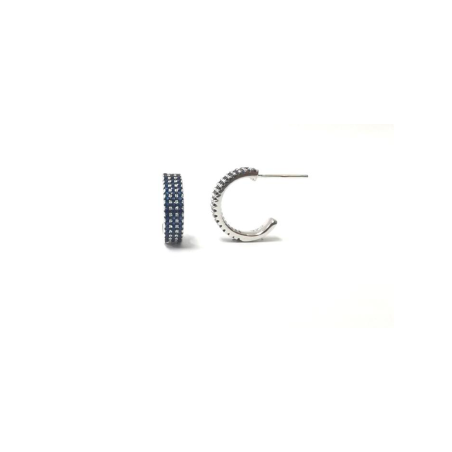 Pendientes Itemporality Aro Y Circonitas Azules SEA-107-145-UU