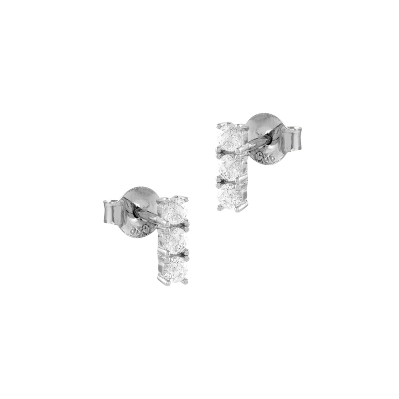Pendientes Itemporality Plata Barra Triple Circonita SEA-101-243-UU