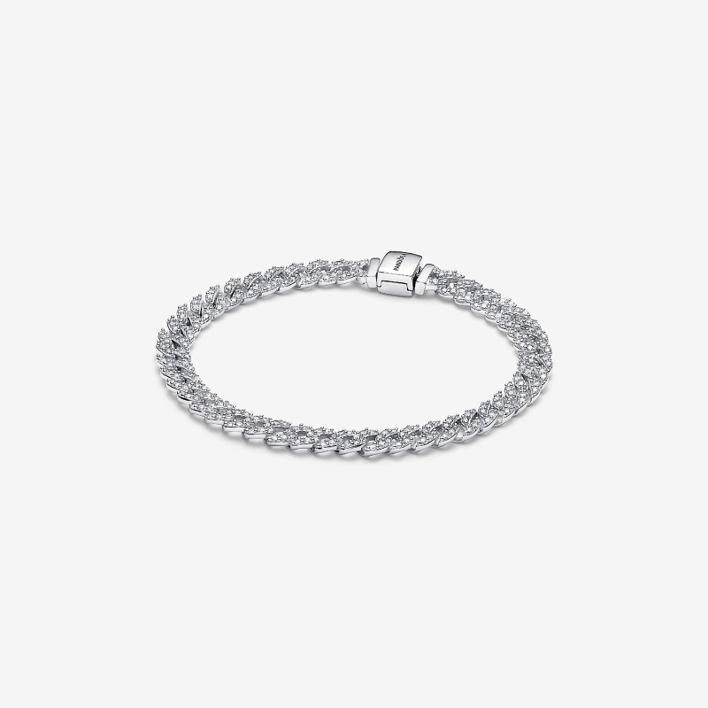 Pulsera Pandora Cadena Cubana Pavé 593008C01