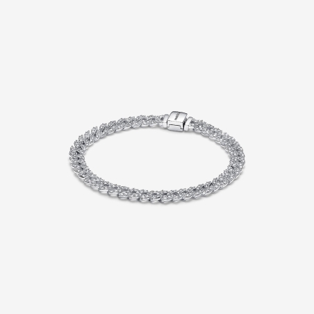 Pulsera Pandora Cadena Cubana Pavé 593008C01