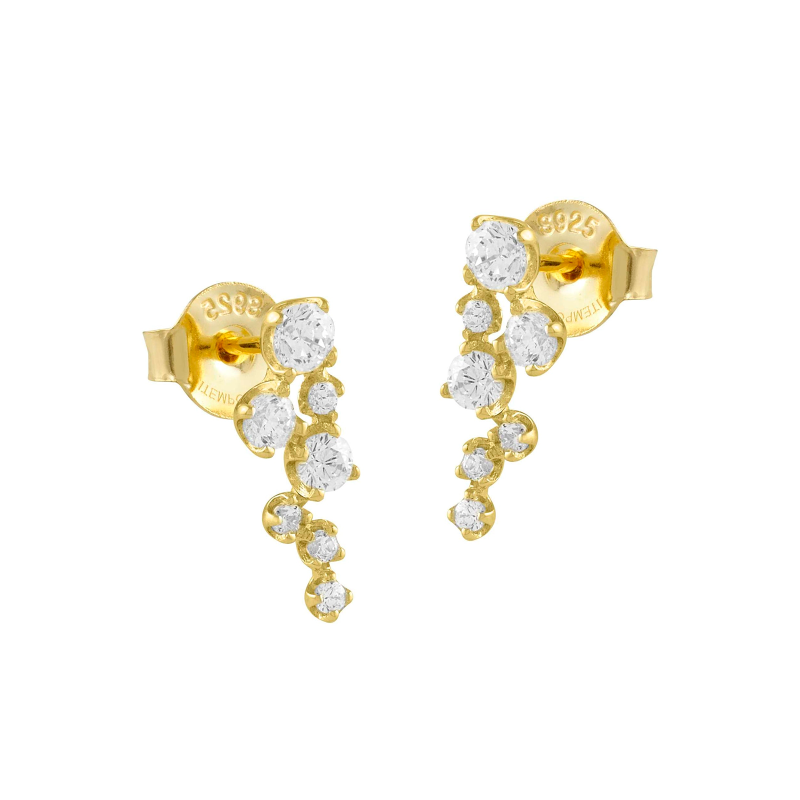 Pendientes Itemporality Baño Oro Y Circonitas SEA-201-185-UU