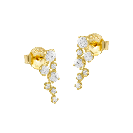 Pendientes Itemporality Baño Oro Y Circonitas SEA-201-185-UU