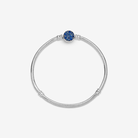 Pulsera Pandora Moments Cadena Cierre Azul 599288C01