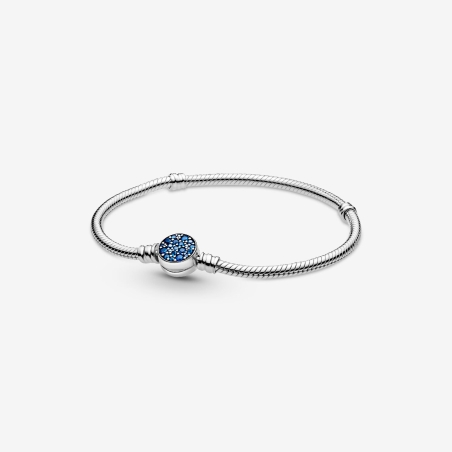 Pulsera Pandora Moments Cadena Cierre Azul 599288C01