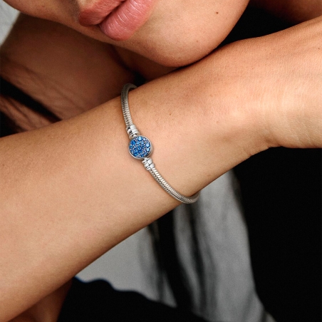Pulsera Pandora Moments Cadena Cierre Azul 599288C01
