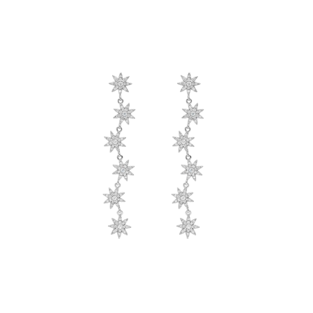 Pendientes Itemporality Plata Flores Y Circonitas SEA-101-210-UU