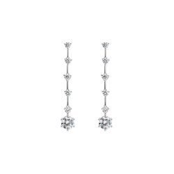 Pendientes Itemporality Plata Largos Circonitas SEA-101-218-UU