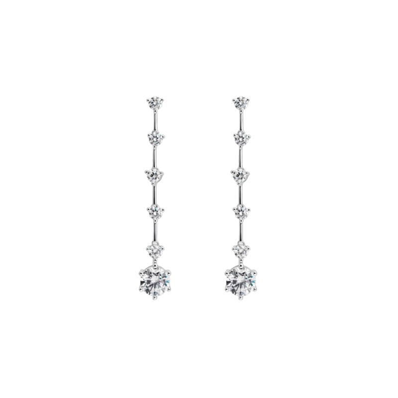 Pendientes Itemporality Plata Largos Circonitas SEA-101-218-UU