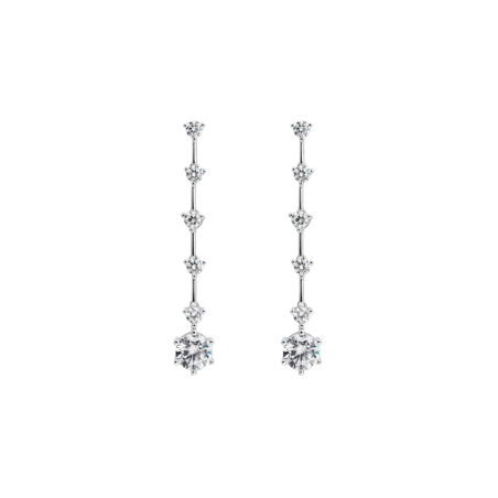 Pendientes Itemporality Plata Largos Circonitas SEA-101-218-UU