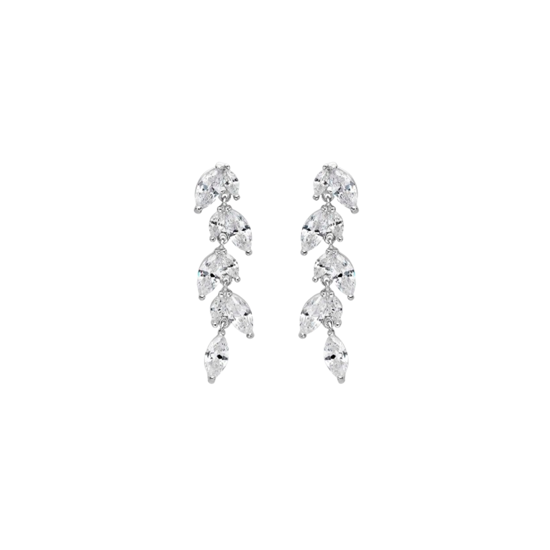 Pendientes Itemporality Plata Cascada Hojas SEA-101-236-UU