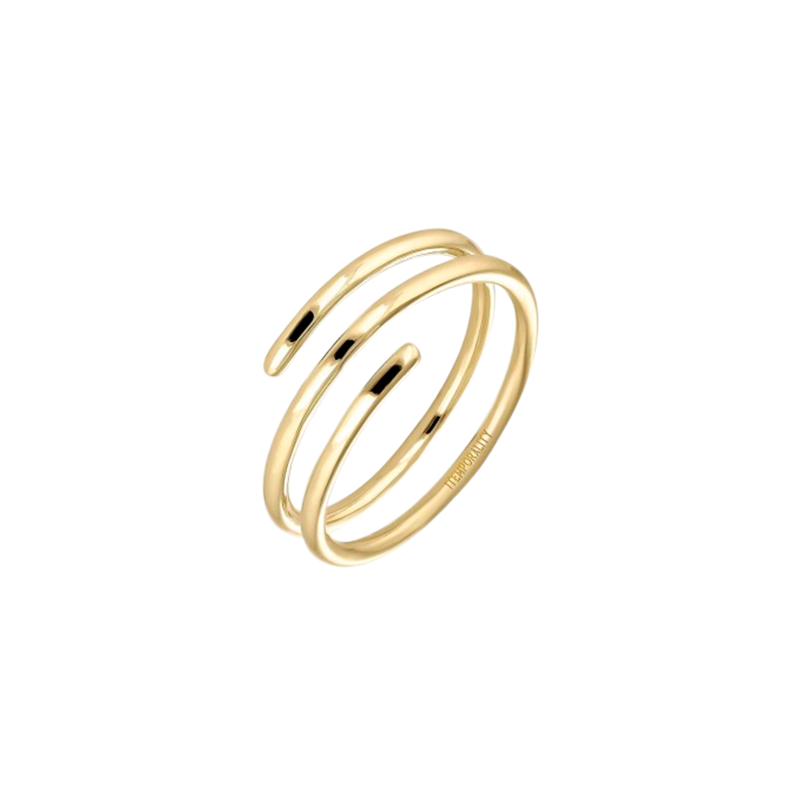 Anillo Itemporality Plata Baño Oro Espiral SRN-200-125-12