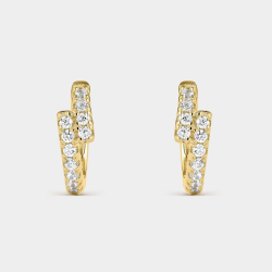Pendientes Itemporality Baño Oro Aro Zigzag SEA-201-354-UU