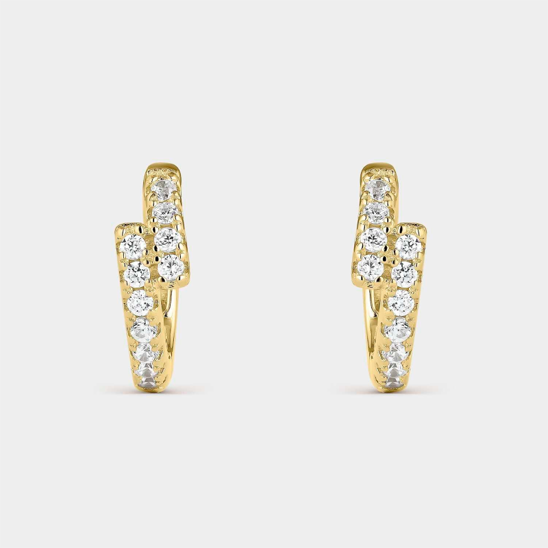 Pendientes Itemporality Baño Oro Aro Zigzag SEA-201-354-UU