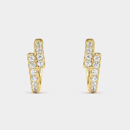 Pendientes Itemporality Baño Oro Aro Zigzag SEA-201-354-UU
