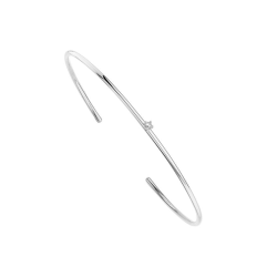 Pulsera Itemporality Plata Rígida Y Circonita SBR-101-001-UU