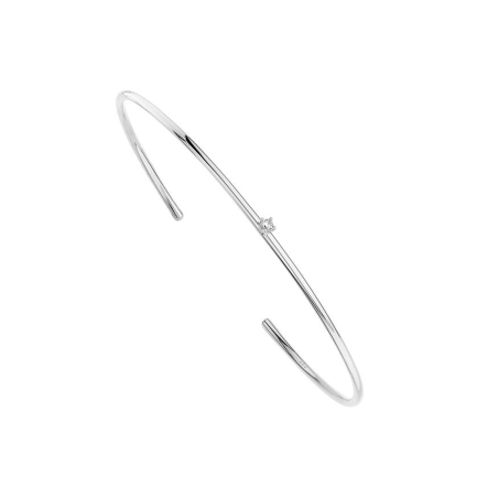 Pulsera Itemporality Plata Rígida Y Circonita SBR-101-001-UU