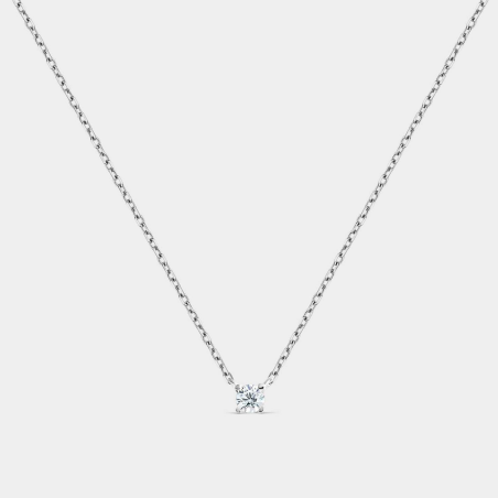 Collar Itemporality Plata Y Circonitas 4 Garras SNL-101-026-01