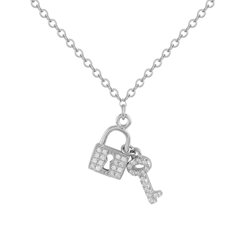 Collar Itemporality Plata Llave Y Candado SNL-101-032-UU
