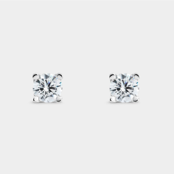 Pendientes Itemporality Plata Y Circonita Sobre 4 Garras SEA-101-167-03