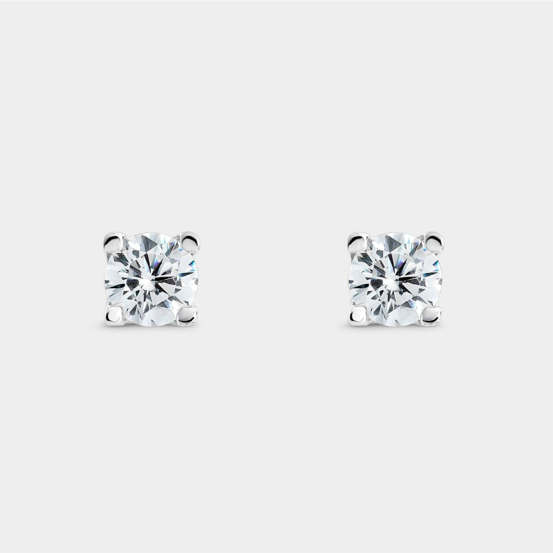 Pendientes Itemporality Plata Y Circonita Sobre 4 Garras SEA-101-167-03