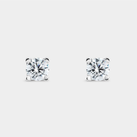Pendientes Itemporality Plata Y Circonita Sobre 4 Garras SEA-101-167-03