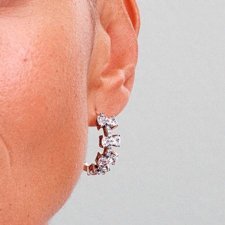 Pendientes Pandora Aro Lazos Brillantes 293545C01