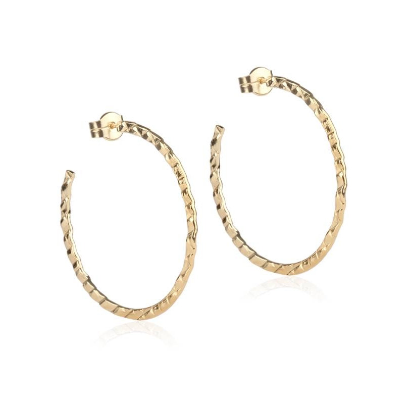 Pendientes Aro "Sunrise" plata de ley baño oro