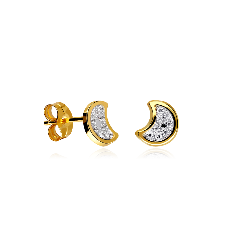 PENDIENTES "NAUPLIA" LUNAS ORO 18K