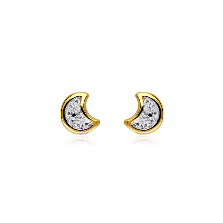 PENDIENTES "NAUPLIA" LUNAS ORO 18K