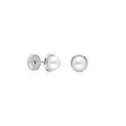 Pendientes Plata de ley y perlas 5mm "Antonia"