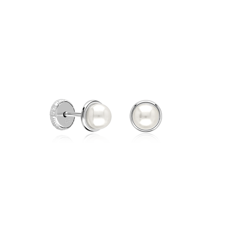 Pendientes Plata de ley y perlas 5mm "Antonia"
