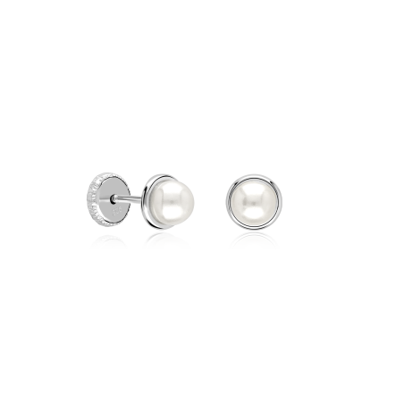 Pendientes Plata de ley y perlas 5mm "Antonia"