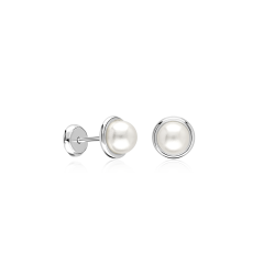 Pendientes Plata de ley y perlas 6mm "Antonia"