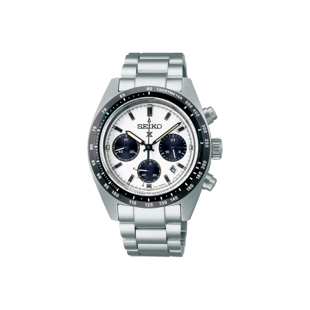 Reloj Seiko Prospex Speedtimer Acero Esfera Blanca SSC813P1