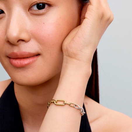 Pulsera Pandora Me Eslabones Plata Oro 563689C00