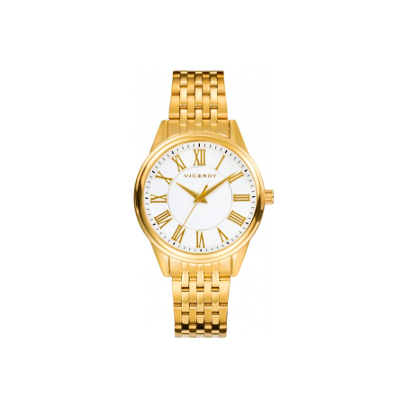 Reloj Viceroy Acero Dorado Esfera Blanca 401151-03