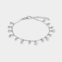 Pulsera Itemporality Plata  Gotas Y Circonitas SBR-101-113-UU
