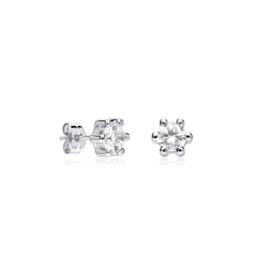 Pendientes Oro 18k y circonitas 5mm "Sixty"