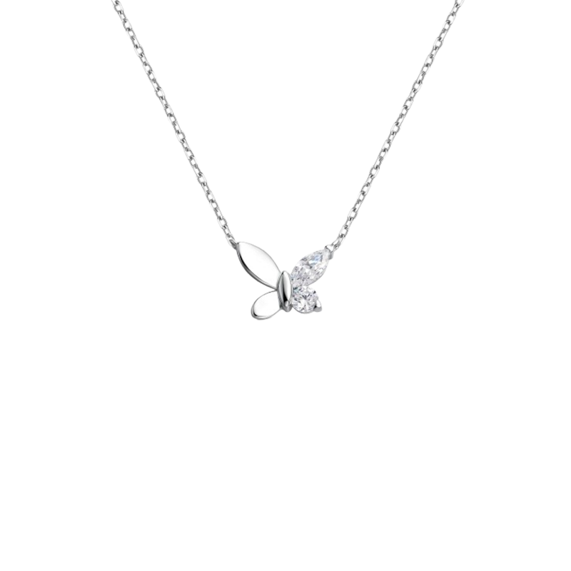 Collar Itemporality Plata Mariposa Ala Circonita SNL-101-185-UU