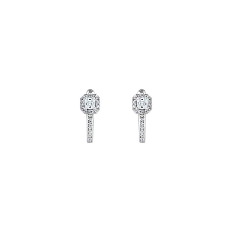 Pendientes Itemporality Plata Arpa Y Circonitas SEA-101-351-UU