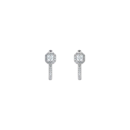 Pendientes Itemporality Plata Arpa Y Circonitas SEA-101-351-UU